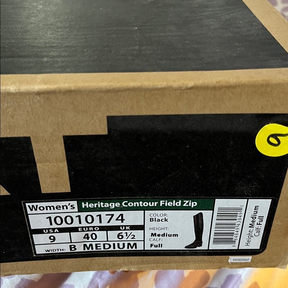 Ariat women’s Black Leather Heritage Field Boots - Contour Full Zip. NWT. - Picture 5 of 6